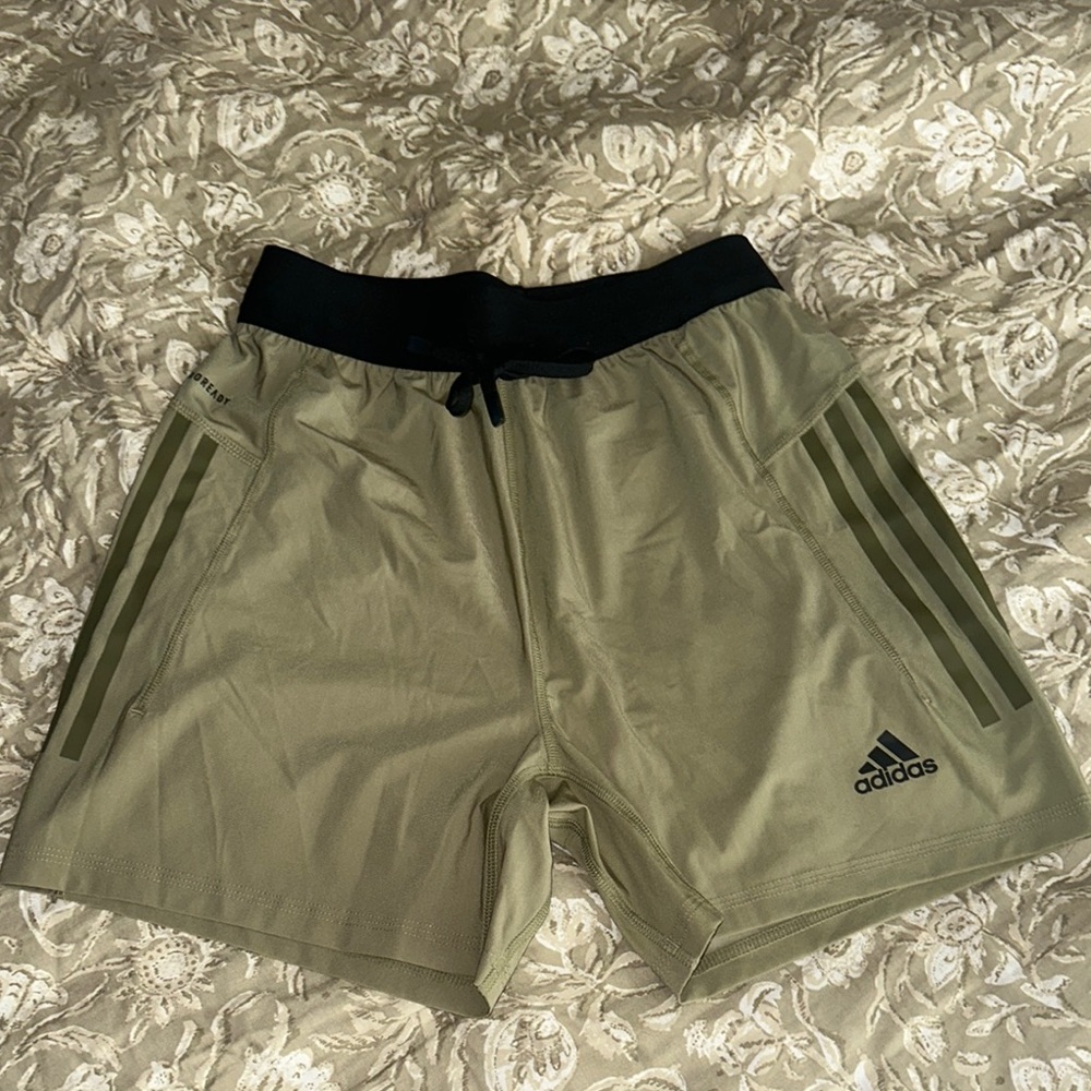 Adidas Men's Olive Green Shorts